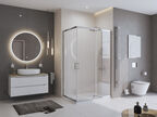 Душевой поддон из литьевого мрамора BelBagno Uno 140x90 TRAY-MR-UNO-AH-140/90-35-W-CR с сифоном, белый