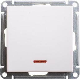 Выключатель одноклавишный с подсветкой (белый) Systeme Electric W59 VS610-157-1-86