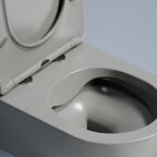Унитаз подвесной Ceramica Nova Modena CN6063MH безободковый, с сиденьем микролифт, антрацит матовый