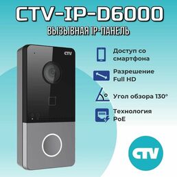 CTV-IP-D6000 Вызывная IP-панель для видеодомофонов