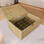 Корзина с крышкой для хранения 55x21x38 см водоросли цвет натуральный