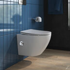 Унитаз подвесной BelBagno Uno BB3105CHR-BS/SC белый, с функцией биде, смесителем и крышкой микролифт