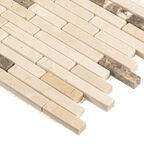 Мозаика Mir Mosaic Natural S-line бежевая из натурального камня 305х305х10 мм глянцевая