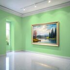 Краска водоэмульсионная для стен и потолков износостойкая матовая Profipaints SILVER INTERIOR VISION 0.9л , Нежный зеленый