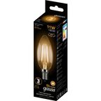 Лампа светодиодная Gauss LED Filament E14 11 Вт свеча прозрачная 720 лм, тёплый белый свет