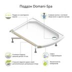 Душевая кабина Domani-Spa Simple низкий поддон 90x90 см цвет хром