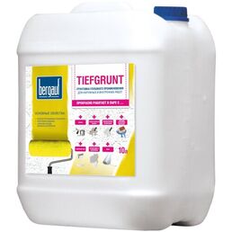 Грунтовка глубокого проникновения Bergauf Tiefgrunt, 10 кг, 10 л, белый