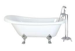 Ванна акриловая Ceruttispa Classic 157x77 CT9323 отдельностоящая, белая