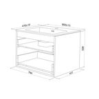 Каркас тумбы подвесной с раковиной Iddis Lahta LAH80W0i95K 50x80x47 см цвет белый