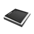 Экран для душевого поддона Metakam Apart Black квадратный 100x100 см