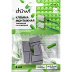 Клеммы соединительные монтажные Duwi СМК 224-112 2-проводные 1.0-2.5X2/0,5-2.5мм² серые 5шт 26735 5