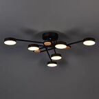 Люстра потолочная светодиодная Arte Lamp Taygeta с пультом управления 15 м² регулируемый белый свет цвет черный