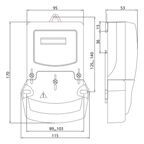Счетчик электроэнергии Энергомера CE102M S7 145-JV однофазный многотарифный электронный 5(60) А на монтажную плату