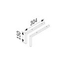 Комплект ножек для шкафа AM.PM Force M9FLEGSC0150BM 18x35x3.5 см цвет черная