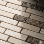 Мозаика Mir Mosaic Natural S-line бежевая из натурального камня 305х305х10 мм глянцевая