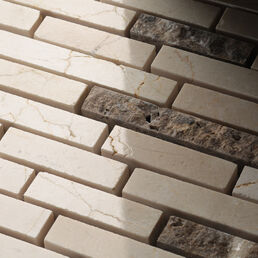 Мозаика Mir Mosaic Natural S-line бежевая из натурального камня 305х305х10 мм глянцевая
