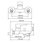 Смеситель Wasserkraft для ванны Vils 5601