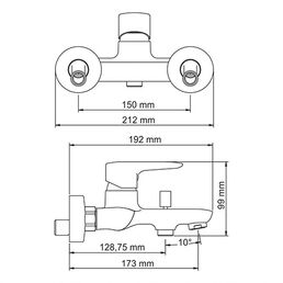Смеситель Wasserkraft для ванны Vils 5601