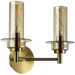 Бра Lumion Madonna 6554/2W бронза/коньячный/металл/стекло E14 2*40W 220V