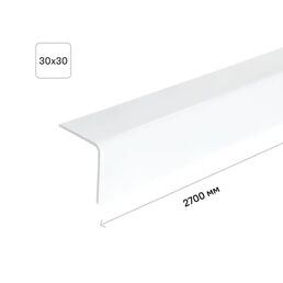 Уголок ПВХ наружный 30x30x2700 мм керамика белый