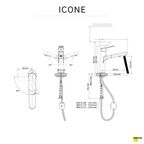 Смеситель кухонный Delinia Icone высота 15.5 см цвет черный матовый