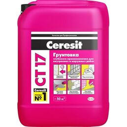 CERESIT CT 17 PRO грунтовка глубокого проникновения для наружных и внутренних работ, зима (10л)