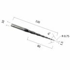 Фреза DJTOL NL2QX10.80.1.5 спиральная двухзаходная конусная сферическая (по дереву, композиту (АКП), пластику)