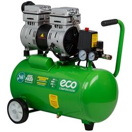 Компрессор безмасляный Eco Компрессор ECO AE-25-OF1 (140 л/мин, 8 атм, коаксиальный, безмасляный, ресив. 24 л, 220 В, 0,8 кВт), 24 л, 0.8 кВт, 140 л/мин