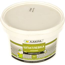 Универсальная акриловая шпатлевка для внутренних и наружных работ ЛАКРА 90005285940