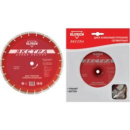 Сегментный алмазный диск по граниту, бетону Elitech 1110.008300