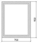Зеркало Armadi Art Linea 534 белый-золото