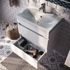 Мебель для ванной Iddis Zodiac 60 см подвесная белая матовая 2 ящика