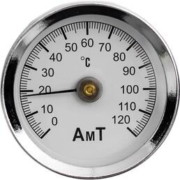 Термометр накладной 120 С 1/2" шток 20 мм