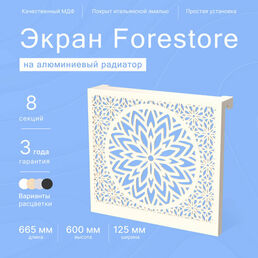 Навесной экран Forestore для алюминиевых батарей 8 секции (665мм)