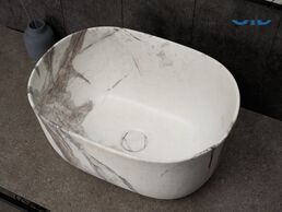 Раковина Gid Creativo Mnc9302 накладная 45х32 под камень