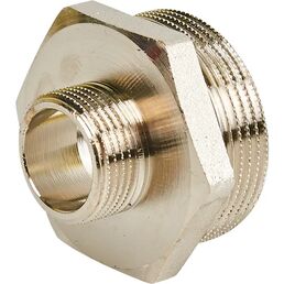 Ниппель переходной Stout 1 1/2"x3/4" НР никелированная латунь SFT-0004-011234