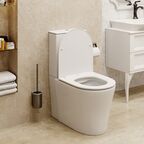 Унитаз-компакт Ceruttispa Santa CT8916 безободковый, с сиденьем микролифт, белый