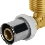 Угол комбинированный 90° 1/2"x16 мм НР латунь Aquabeam ABP.253.Y.001604