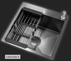 Многофункциональная кухонная мойка Esbano CASCADE-S 50 см оружейная сталь, с колландером