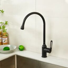 Смеситель для кухни Haiba HB HB71825-7 общая высота 42 см цвет черный