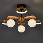Люстра потолочная светодиодная Arte Lamp Carmela с пультом управления 20 м² регулируемый белый свет цвет черный