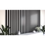 Декоративная рейка саваш МДФ 16*60*2800 мм BLACK BRILLIANT - 15 шт.