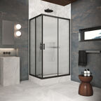 Душевой уголок Vegas-Glass ZA-F Protec 90x70 ZA-F Protec 90*70 02М Moru профиль черный матовый, стекло Moru