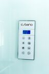 Душевая кабина Esbano Elegancia 100х100ES-L100CR с крышей, с LED освещением, стекло матовое, профиль белый