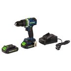 Дрель-шуруповерт аккумуляторная ударная бесщеточная Rockfield RF2062BK, 20 В Li-ion 2x2 Ач