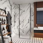 Душевой уголок Ceruttispa 90x120 Victoria120 стекло прозрачное, профиль хром