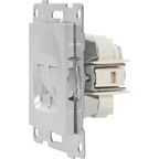 Розетка компьютерная встраиваемая Gusi Electric без заземления RJ45/RJ12 цвет серебро