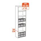 Короб для хранения Spaceo 18x16.5x28 см полипропилен цвет гранит