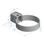 Хомут трубы Docke Premium пластиковый d85 мм графитовый серый RAL 7024
