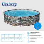 Бассейн каркасный Bestway 610x132 см с набором (56883 )